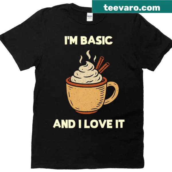 Playful T-shirt with a pumpkin spice theme and humorous text.