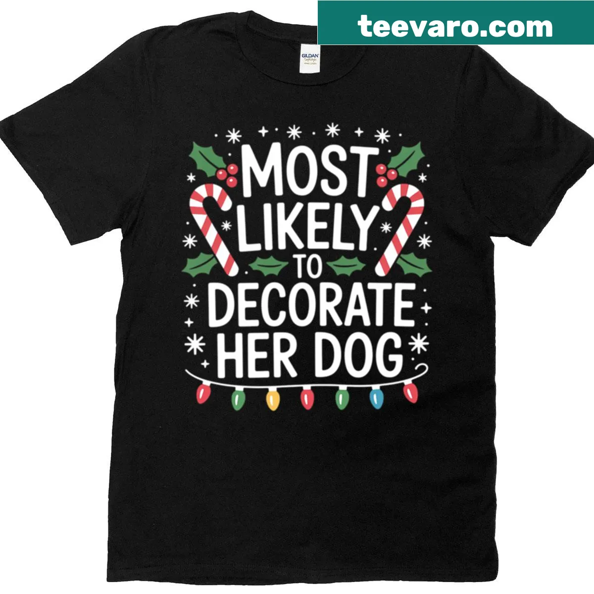 Teacher t-shirt with 'I'm Working For Christmas Break' and five stars — on a men's t-shirt