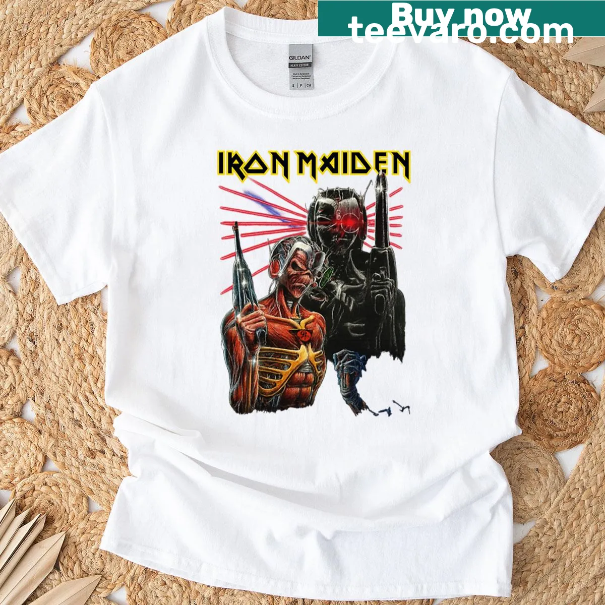 Iron Maiden Terminate vintage T-shirt with bold graphic design — on a men's t-shirt