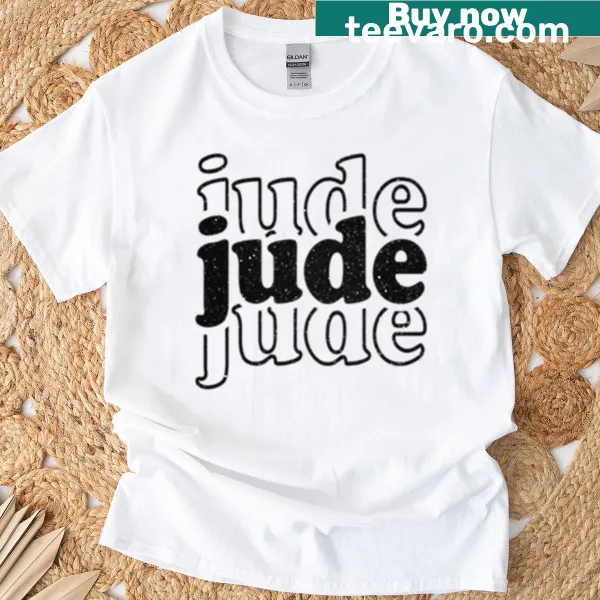 Personalized t-shirt with the name 'Jude' in stylish font