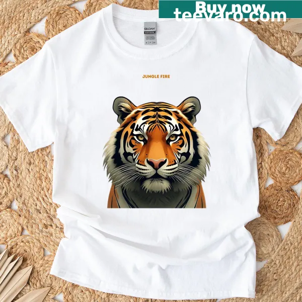 Oversized T-shirt featuring a jungle-themed graphic