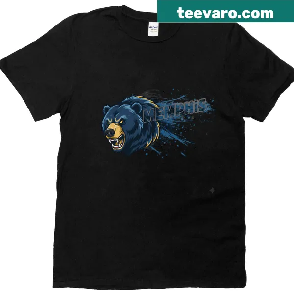 Illustrated Memphis Basketball T-shirt with dynamic sports graphic