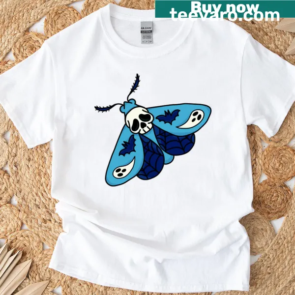 Illustration of a moth on a T-shirt, celebrating nature