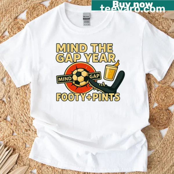 Funny football-themed T-shirt with travel vibes