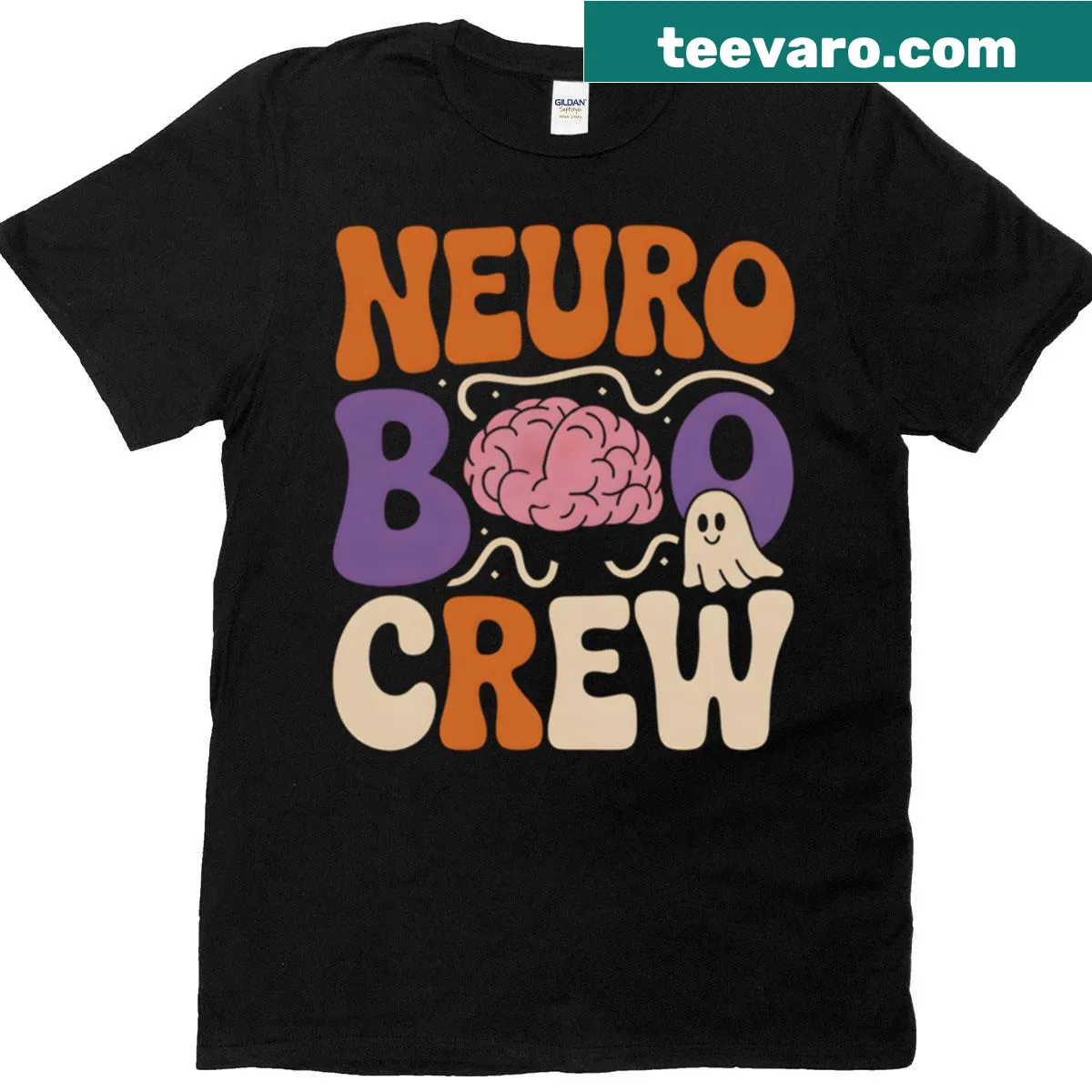 Halloween-themed t-shirt with funny science graphic text design. — on a men's t-shirt