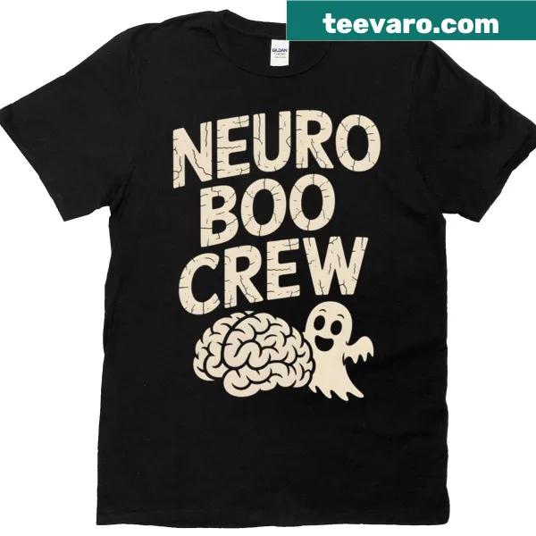 Neuro Boo Crew Halloween t-shirt with humorous text design