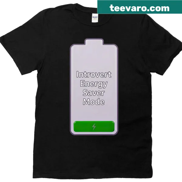 Introvert-themed t-shirt with humorous text design for introverts.
