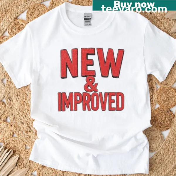 New Improved humor t-shirt with simple text