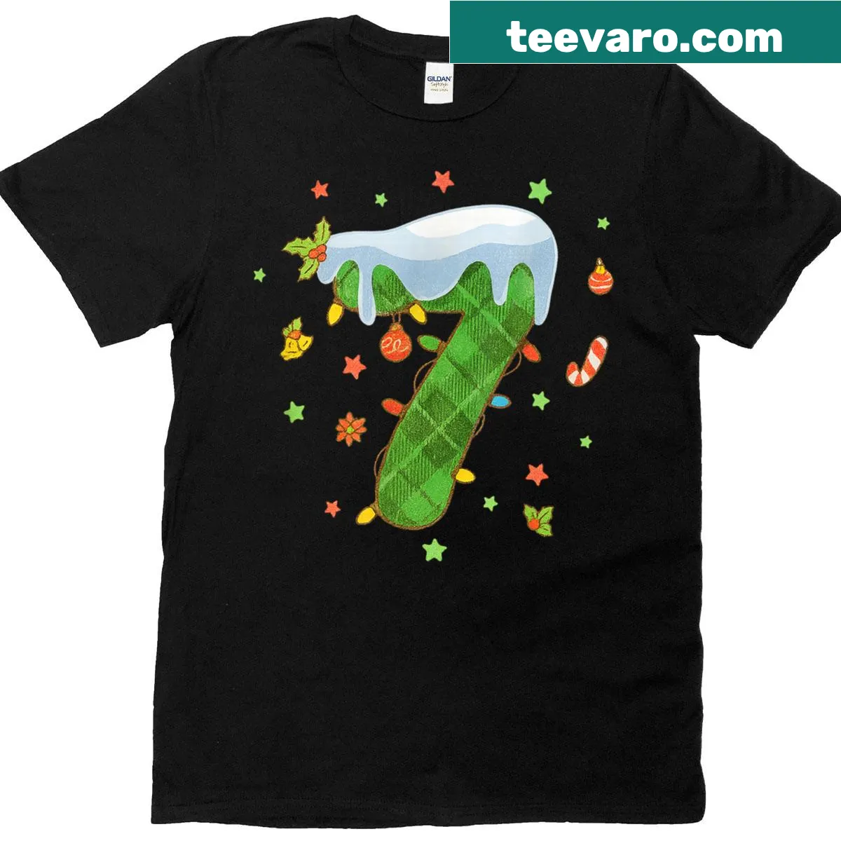 Couple's Christmas t-shirt design featuring the words 'Number 67' in a playful meme style. — on a men's t-shirt
