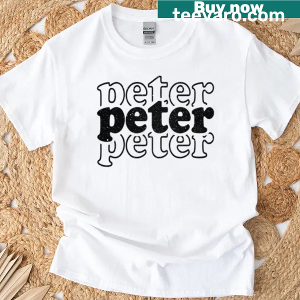 Personalized T-shirt featuring the name Peter in a unique design