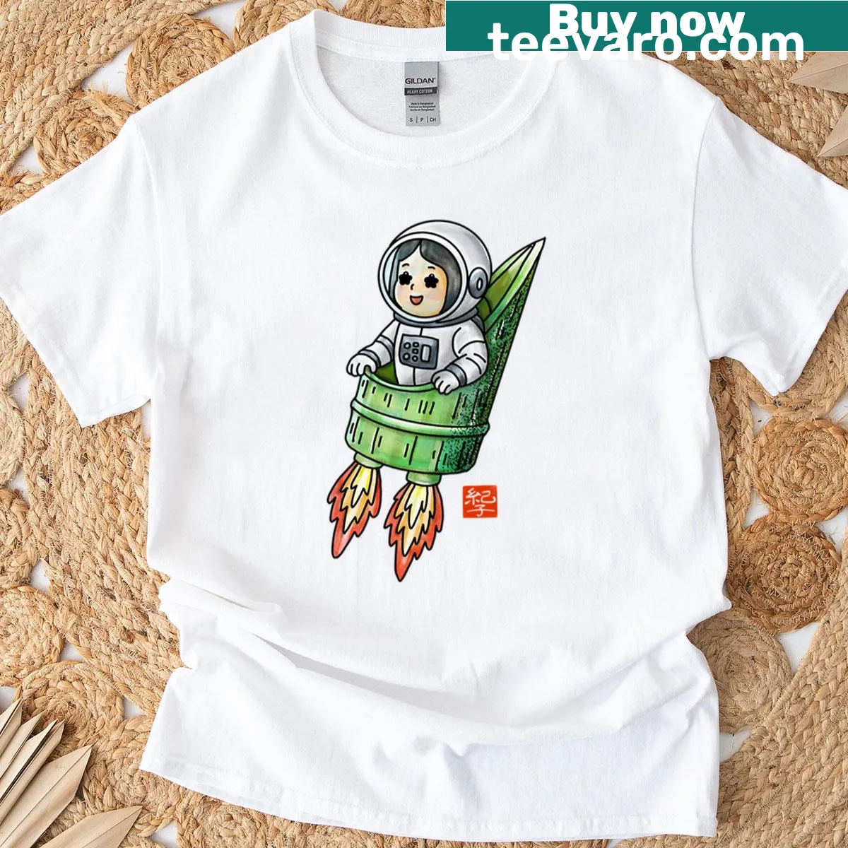 Illustration of Princess Kaguya from Japanese legend on a T-shirt — on a men's t-shirt