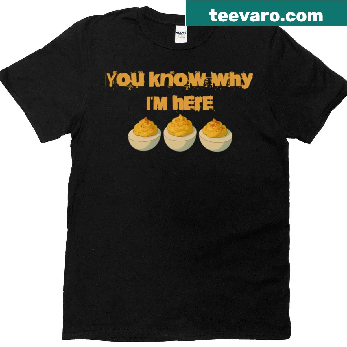 Vintage Easter T-shirt with humorous quote about egg hunting — on a men's t-shirt