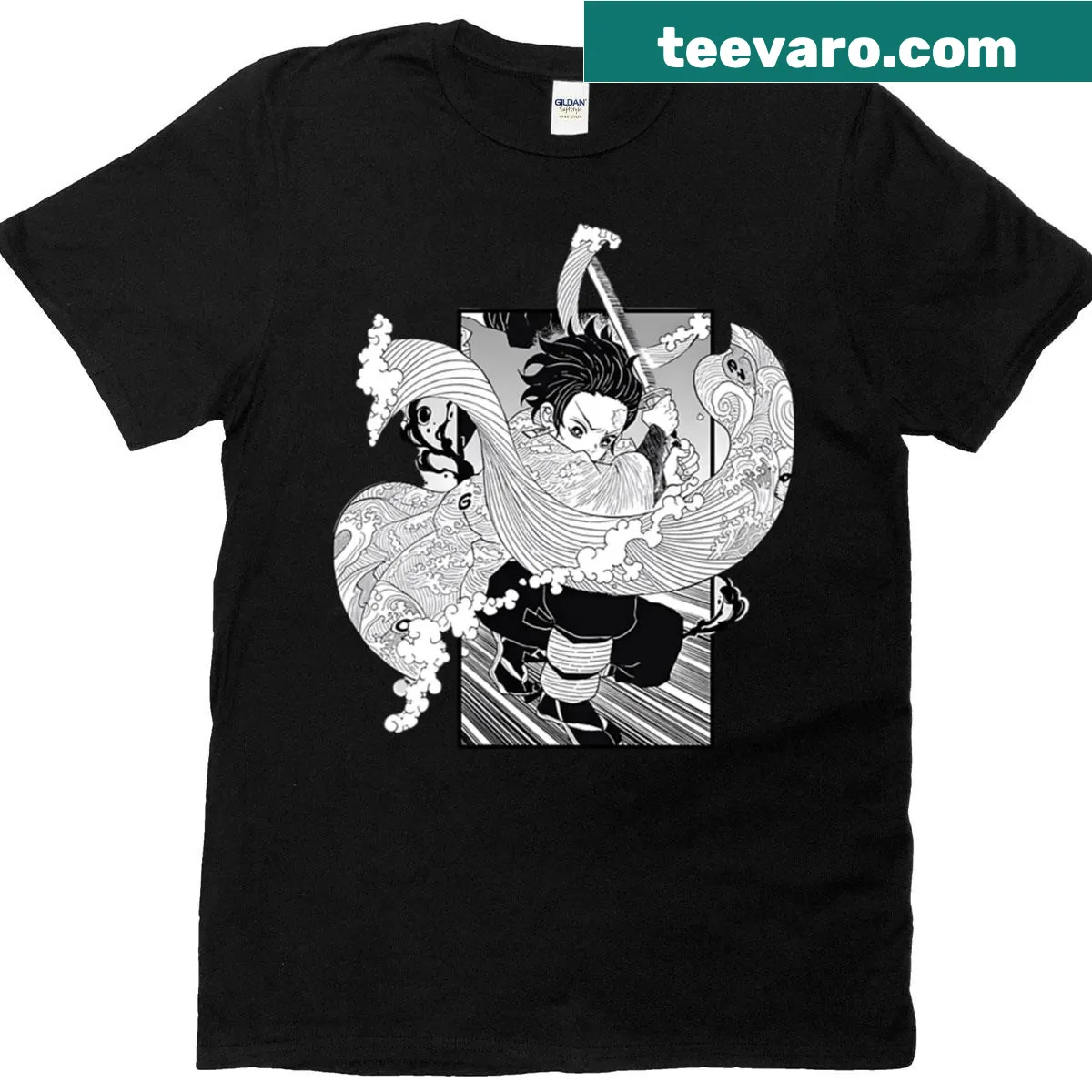 T-shirt featuring red flames intertwined with a gentle heart design — on a men's t-shirt