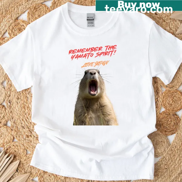 Graphic of a spirited marmot symbolizing Japanese pride on a T-shirt