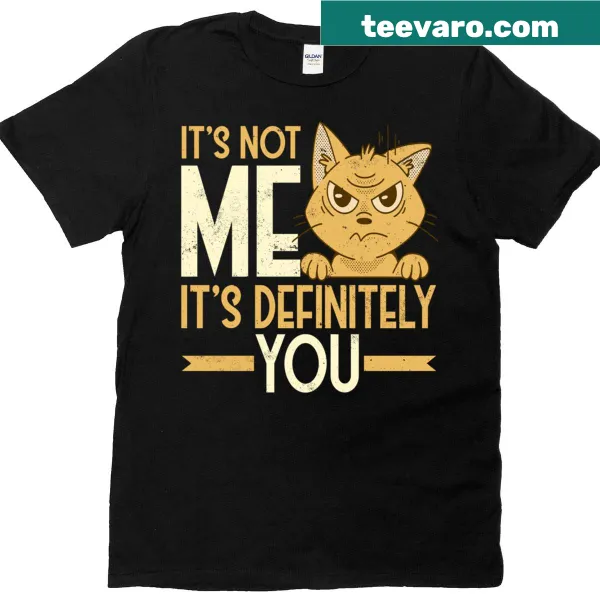 Sarcastic text saying 'Not Me, It's Definitely You' on T-shirt