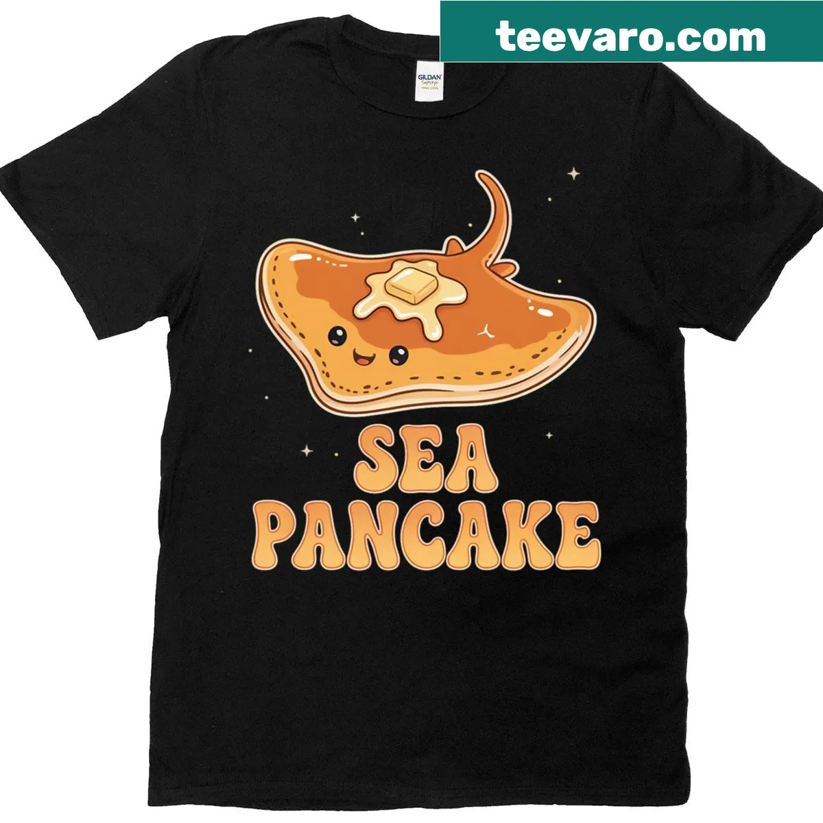 Whimsical stingray illustration on a T-shirt — on a men's t-shirt