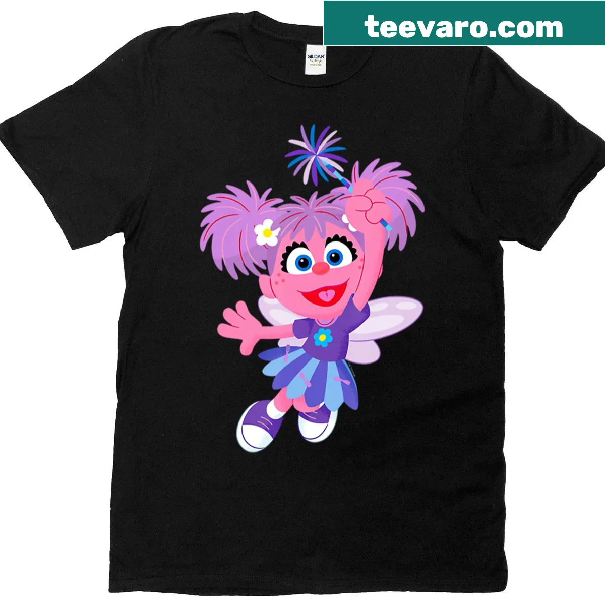 T-shirt featuring Abby Cadabby from Sesame Street — on a men's t-shirt