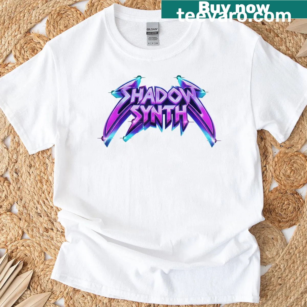 Futuristic design featuring Shadow Synth and Robofox graphic — on a men's t-shirt