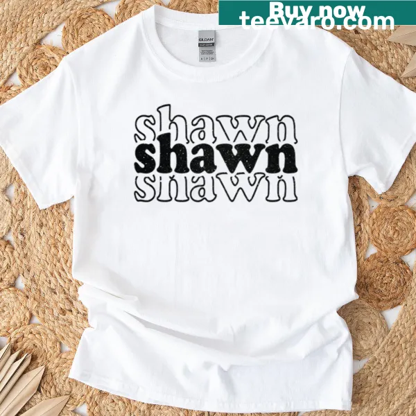 Personalized t-shirt featuring the name 'Shawn' in bold typography