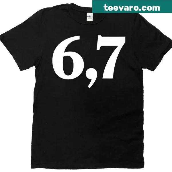 Stylish T-shirt featuring the trendy '67' logo for modern streetwear