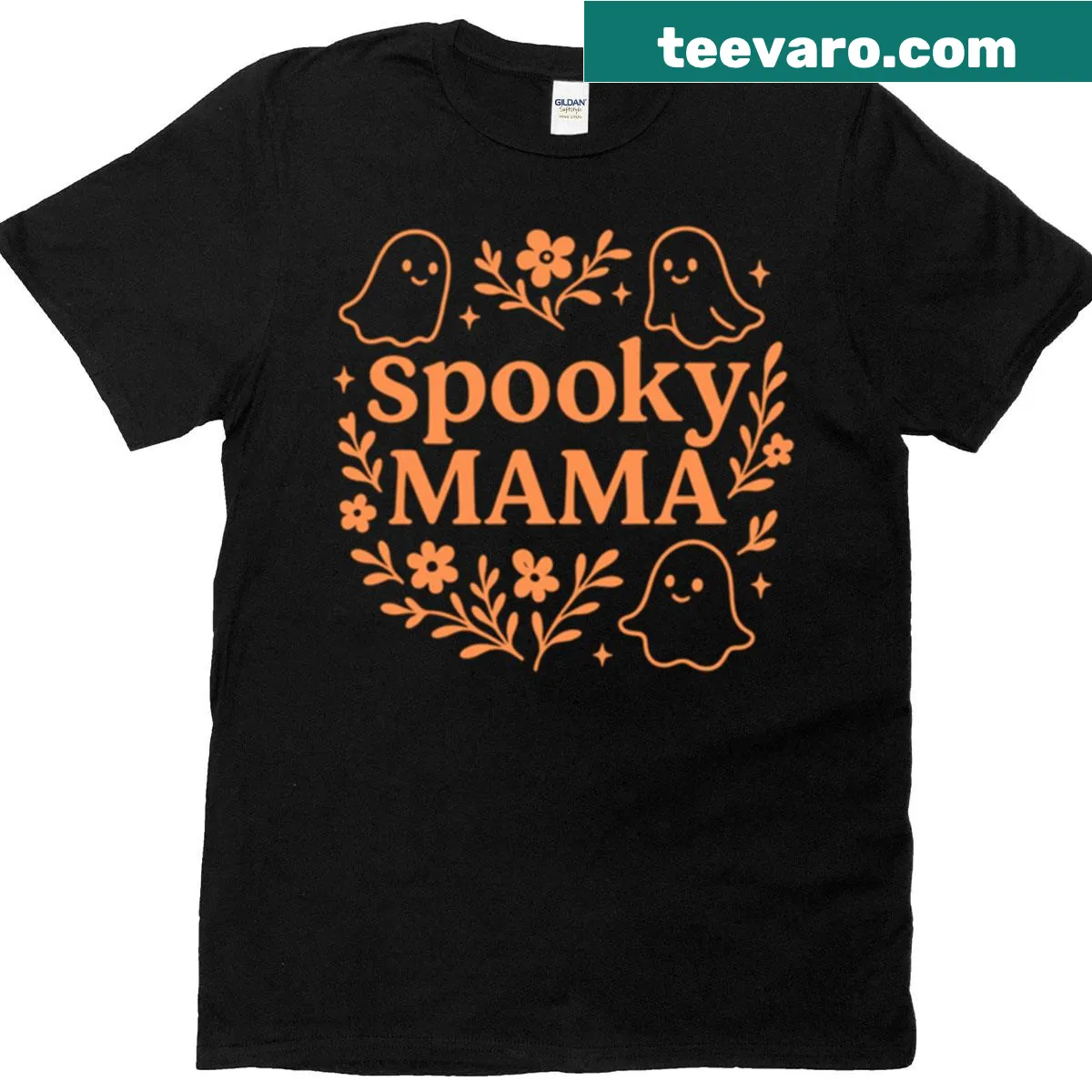 Cute Halloween ghost design on T-shirt for moms — on a men's t-shirt
