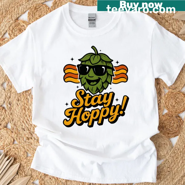 Funny hop cone graphic on a beer lover's T-shirt