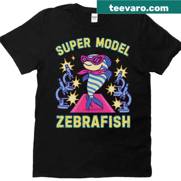 Stylish zebrafish t-shirt celebrating the elegance of aquatic life.