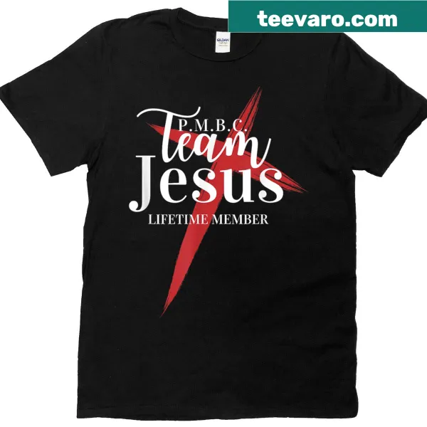 T-shirt with 'Team Jesus' text in bold typography