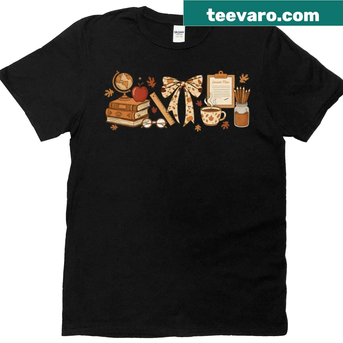 Funny Thanksgiving t-shirt for teachers with humorous text — on a men's t-shirt