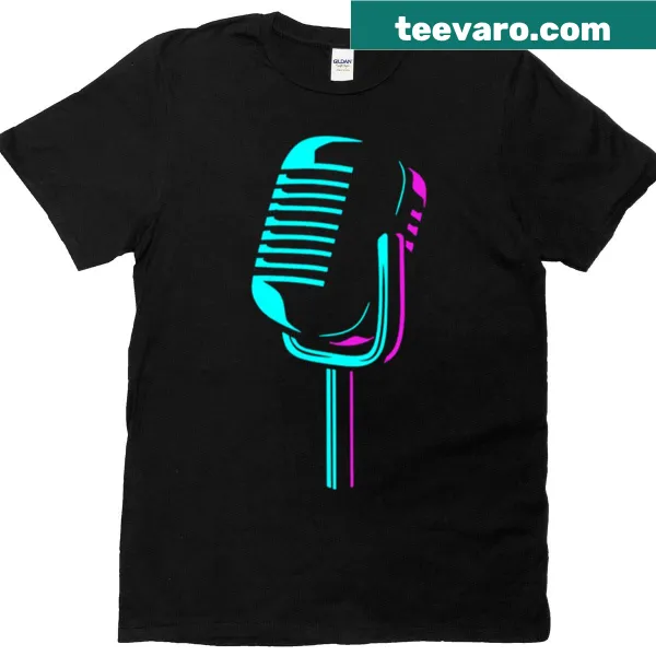 T-shirt featuring a bold design with 'The Mic' and microphone illustration
