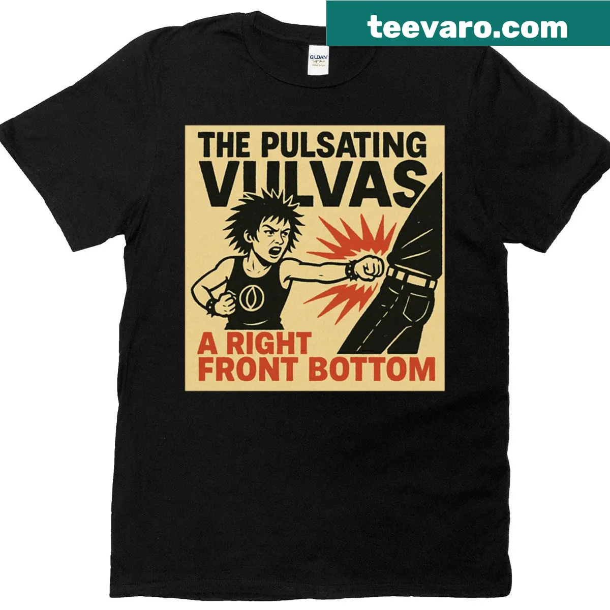 Edgy graphic T-shirt addressing themes of femininity and empowerment — on a men's t-shirt