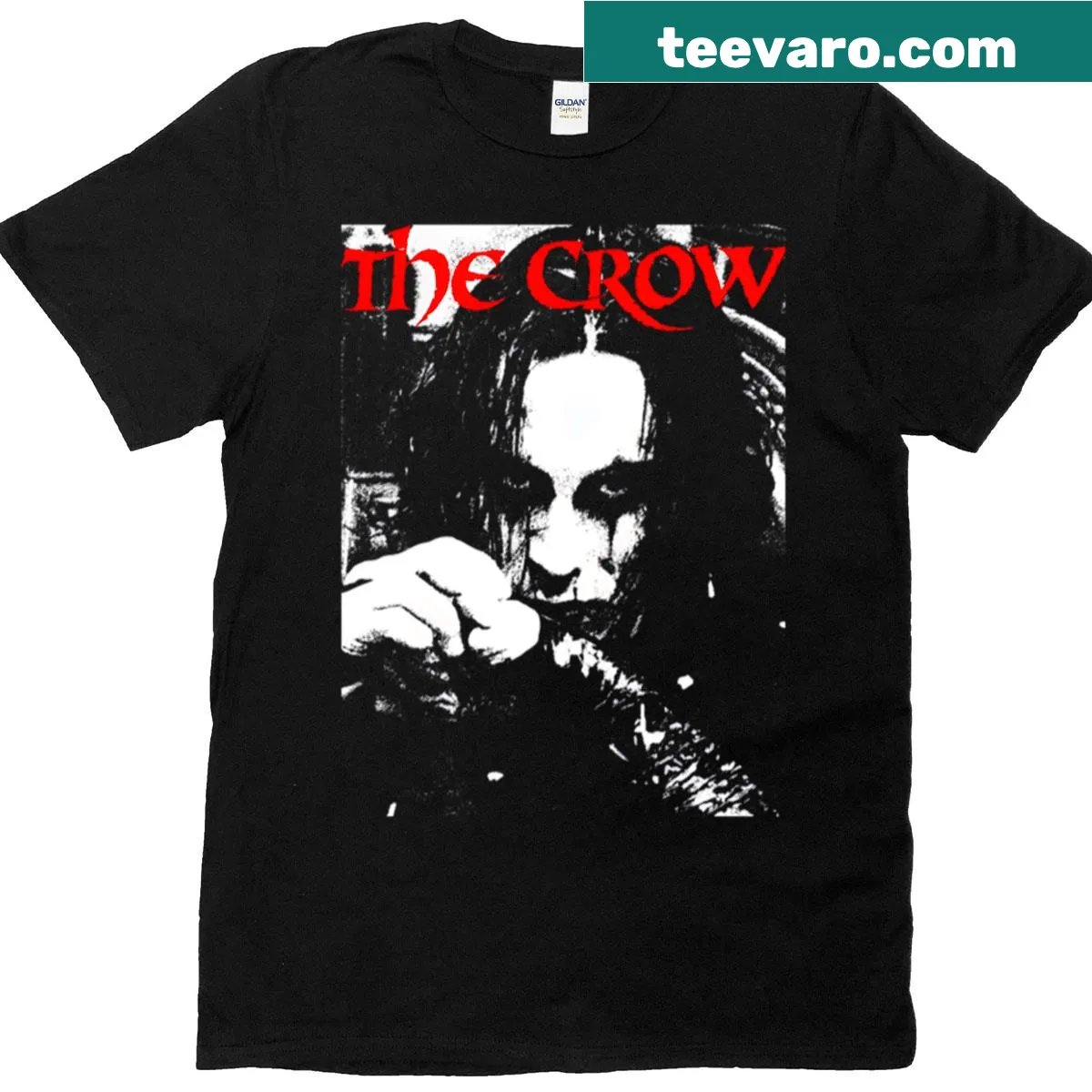 Vintage retro horror movie T-shirt with gothic design — on a men's t-shirt