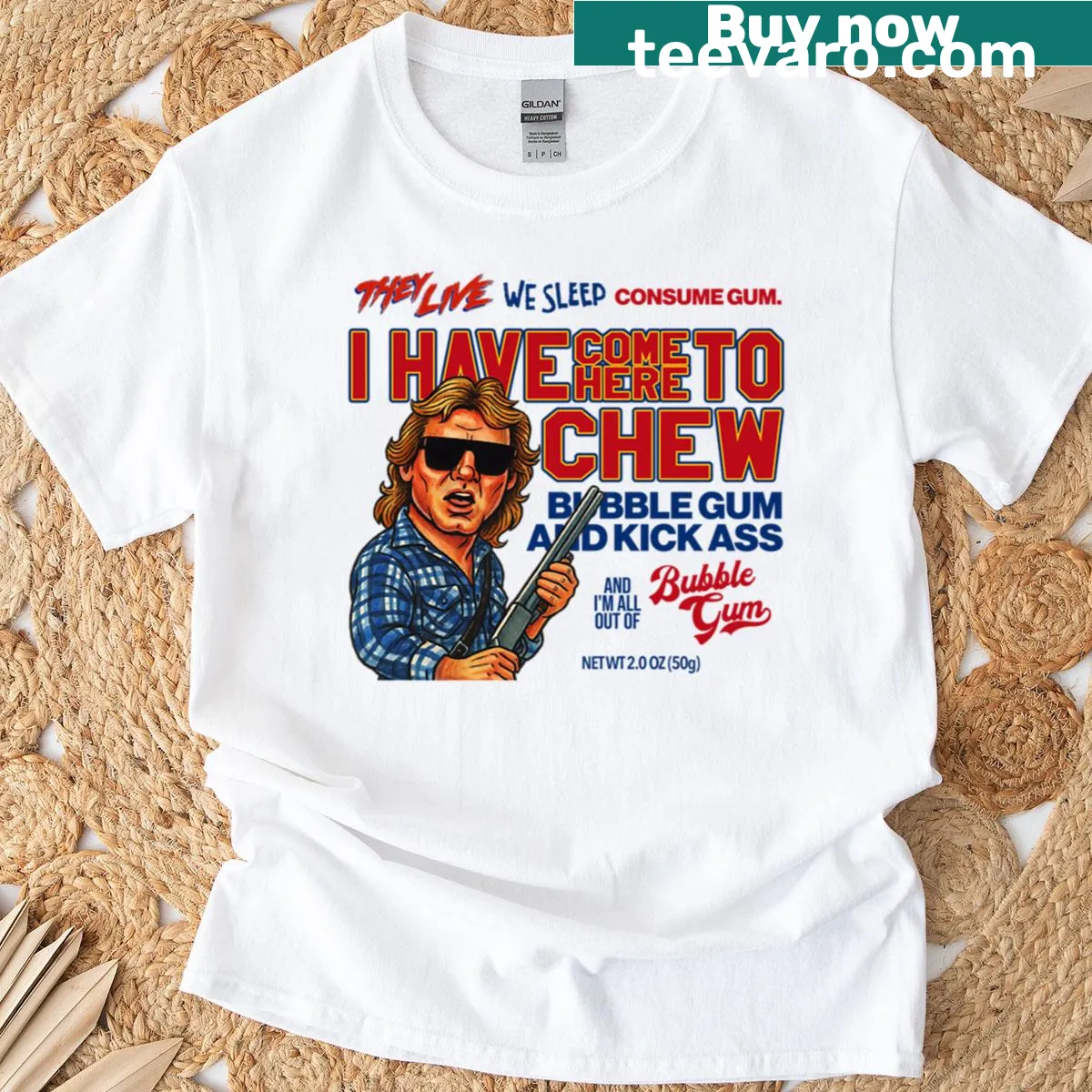 Nostalgic t-shirt from They Live with a famous movie quote — on a men's t-shirt