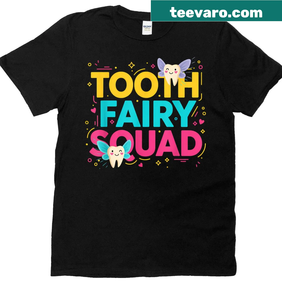 Funny Tooth Fairy Squad T-shirt for dental professionals — on a men's t-shirt
