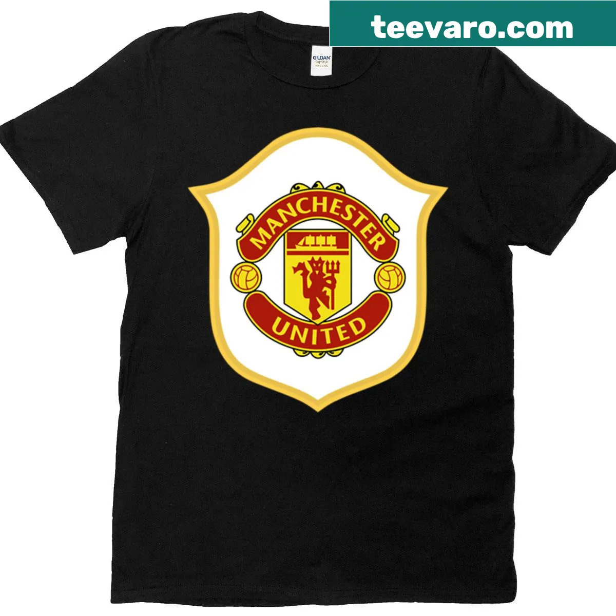 United Manchester 2006 logo graphic on a T-shirt — on a men's t-shirt