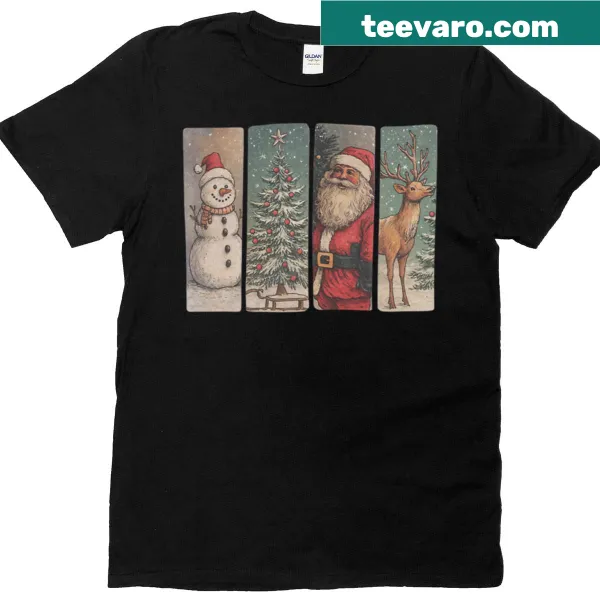 Vintage-style Christmas t-shirt with nostalgic design