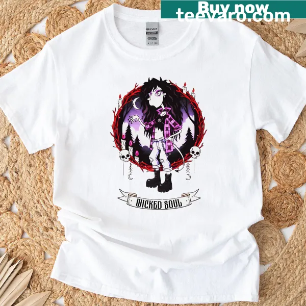 Retro grunge T-shirt featuring a daemon girl graphic
