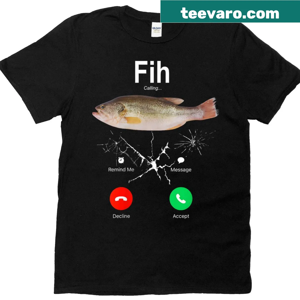 Funny fishing-themed T-shirt for women with a humorous design — on a men's t-shirt