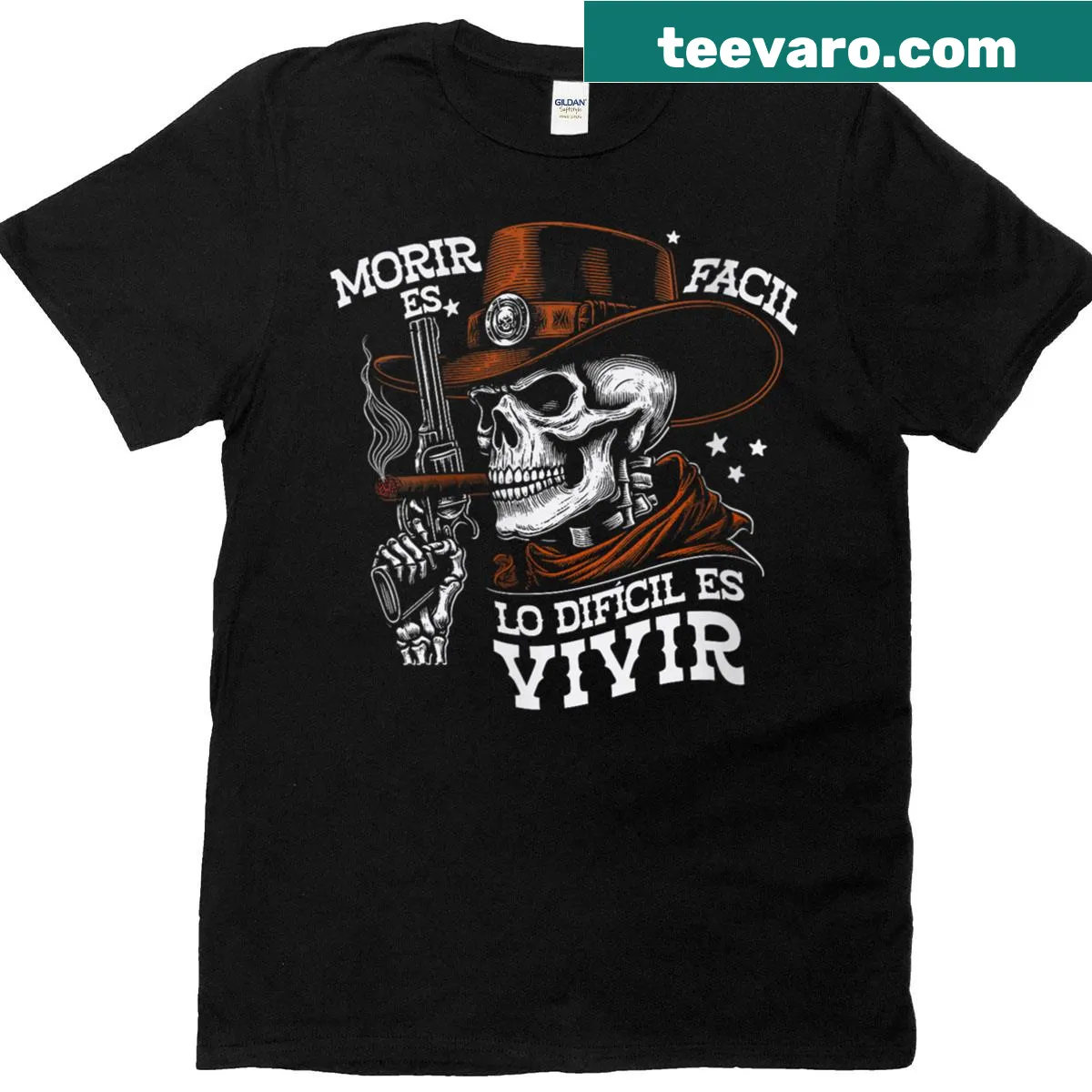 Spanish saying on cowboy-themed women's t-shirt — on a men's t-shirt