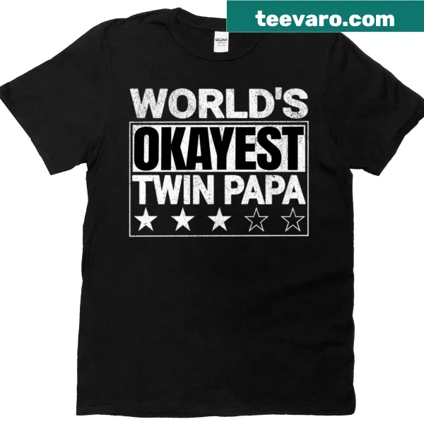 Funny t-shirt for dads of twins with a humorous saying
