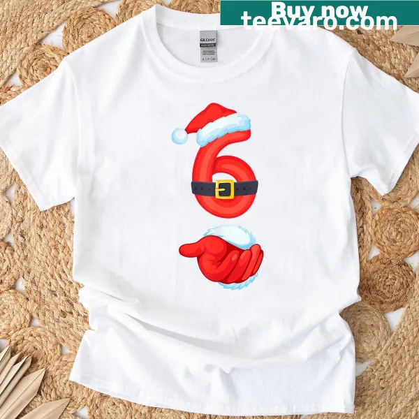 Couples matching Christmas T-shirt with humorous typography design
