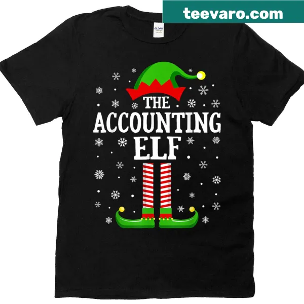 Funny Accounting Elf Christmas family matching t-shirt