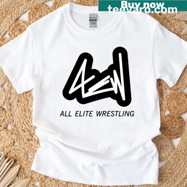 Vintage-style t-shirt featuring the classic All Elite Wrestling logo.