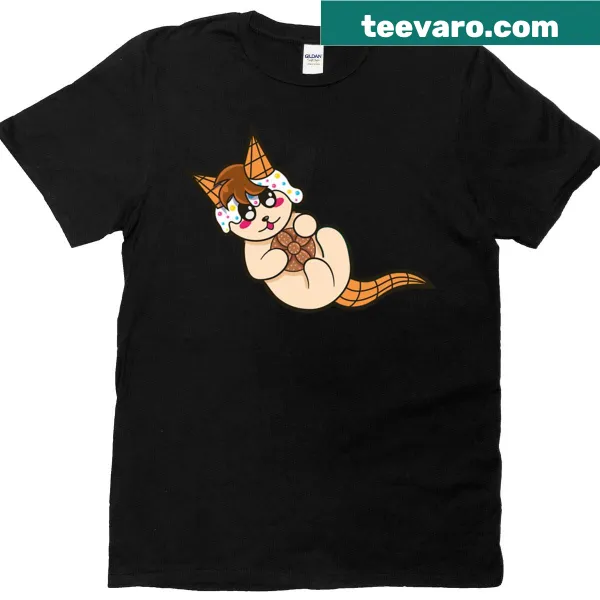 Whimsical t-shirt featuring an ice cream hot dog and Day of the Dead bread