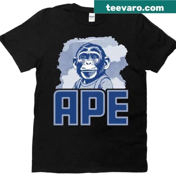 Retro pop art T-shirt featuring a playful ape design