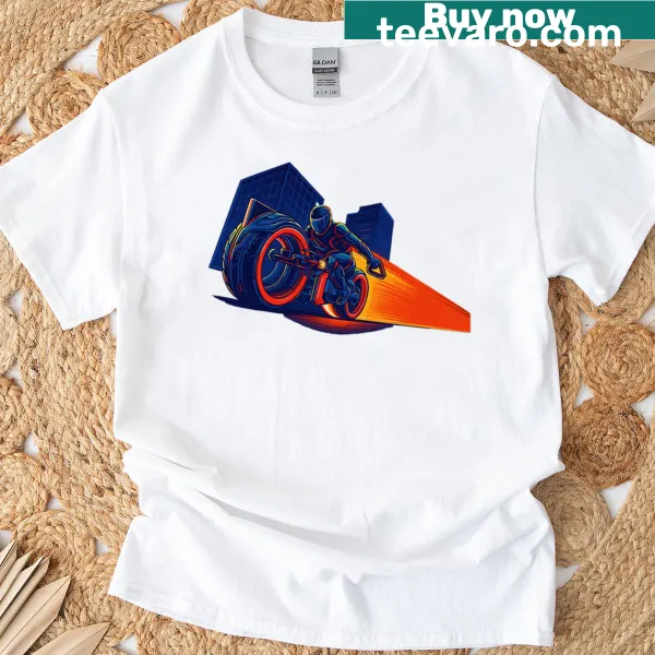 Tron Ares T-shirt featuring digital design inspired by sci-fi themes.