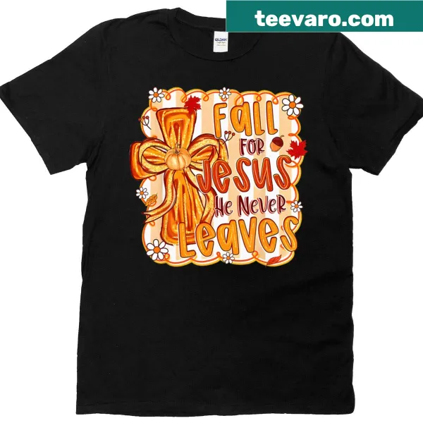 Vintage-style Thanksgiving T-shirt with autumn leaves and thankful message