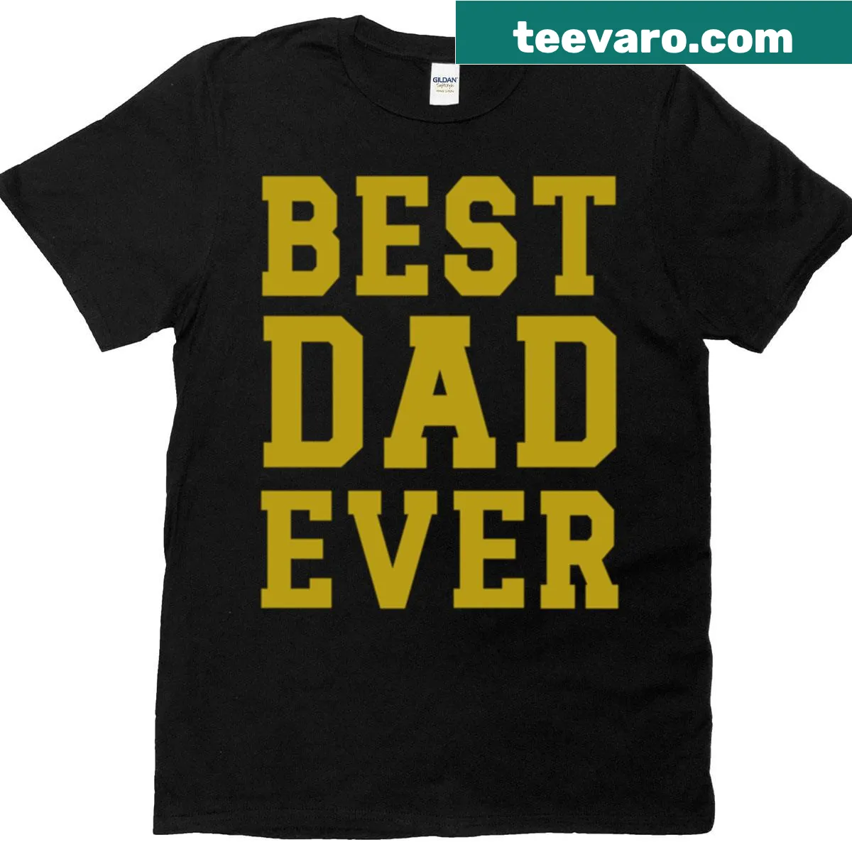 Funny Dad's Quote T-shirt with 'Best Dad Ever' text — on a men's t-shirt