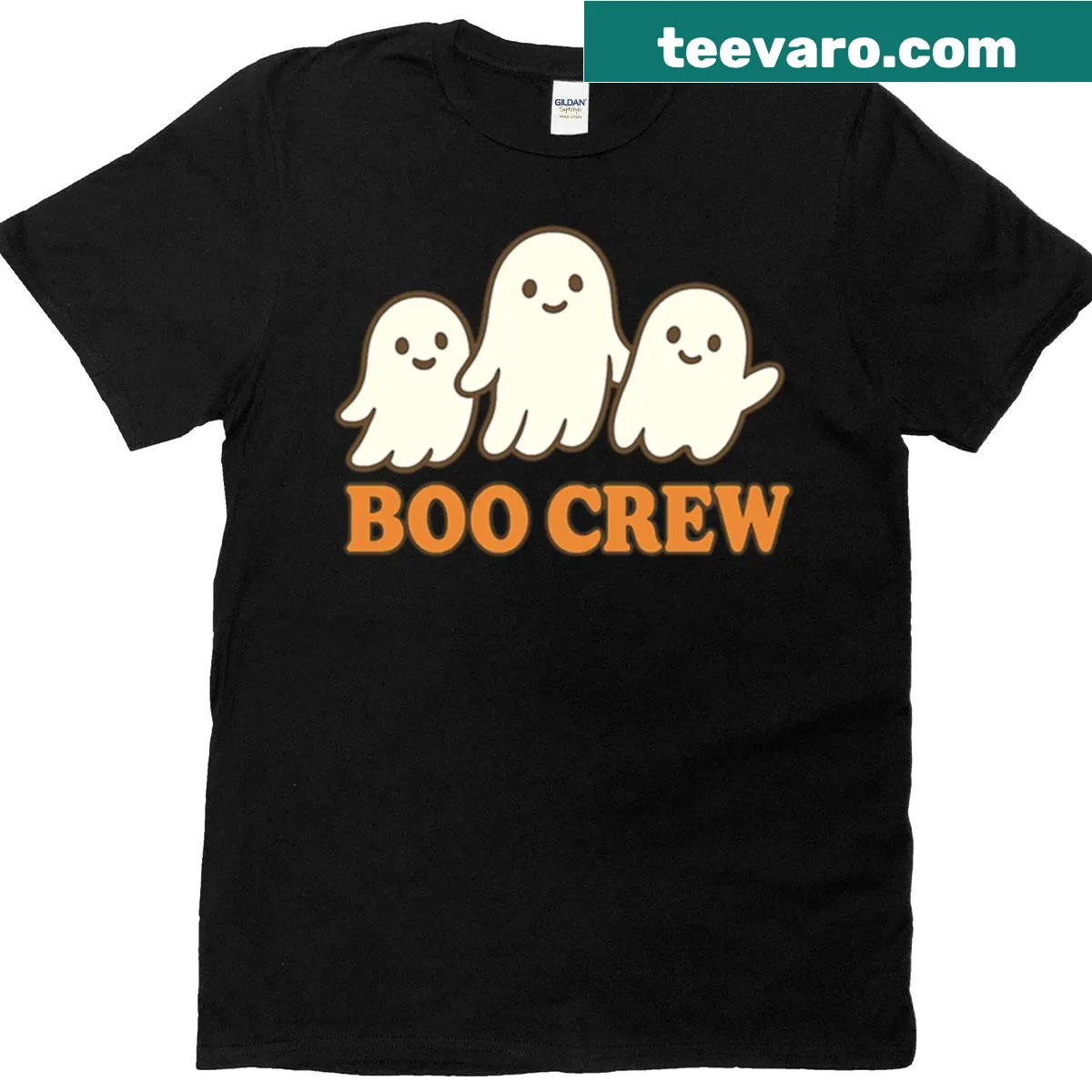 Kawaii ghost family t-shirt for Halloween — on a men's t-shirt