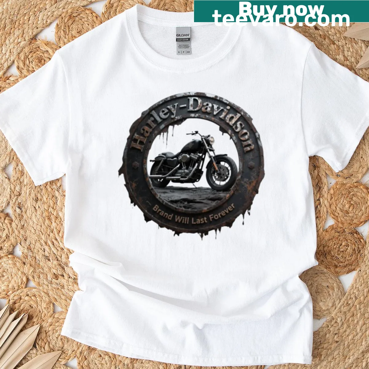 'Brand Will Last Forever' text T-shirt emphasizing durability — on a men's t-shirt
